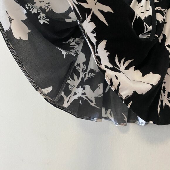 Handmade Children's Upcycled Rayon Black White Pattern Back Tie Bow Dress - Picture 13 of 14